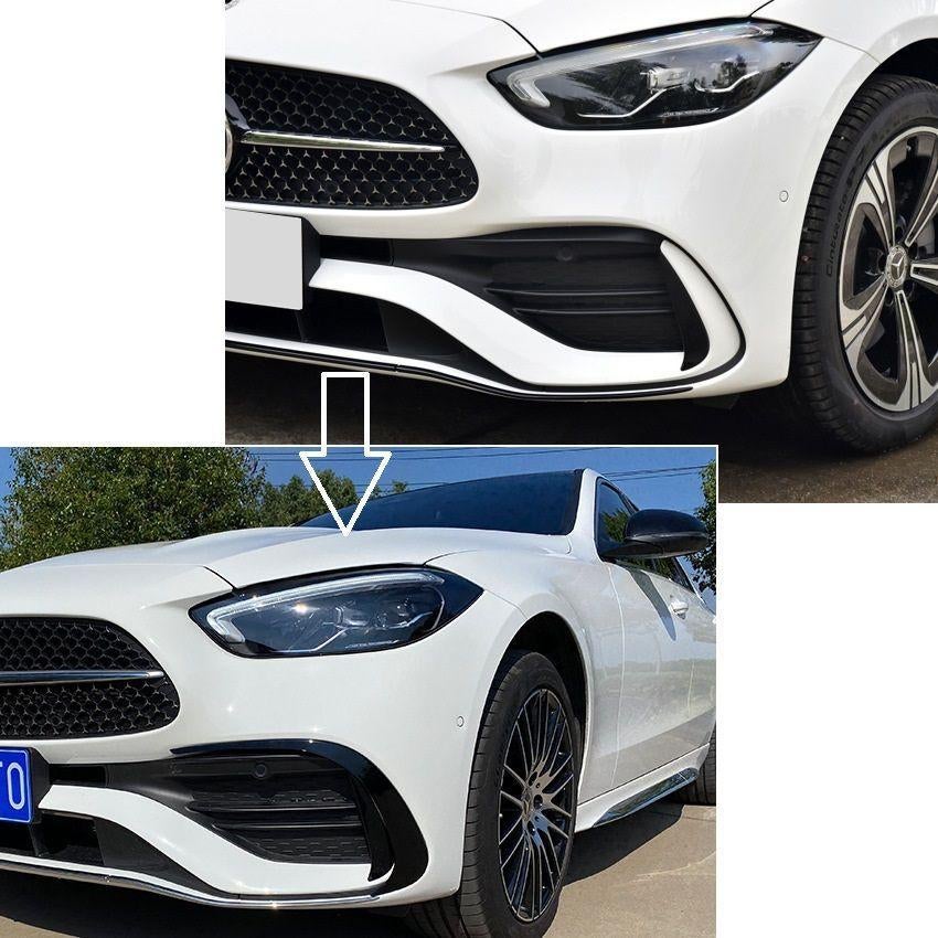 Bumper Spoiler Flaps Zwart Voor Mercedes C Klasse W206 S206, Auto diversen, Tuning en Styling, Verzenden, Automotive Parts, A.parts@hotmail.nl