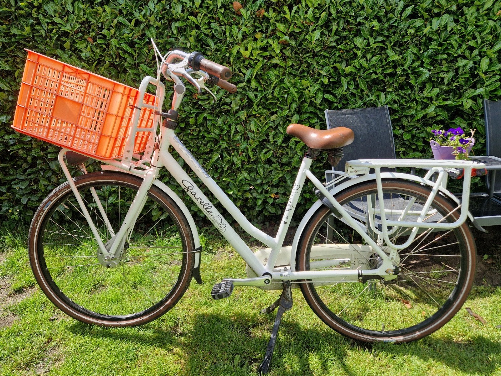 Gazelle Miss Grace damesfiets met voordrager, Gebruikt, Versnellingen, Ophalen of Verzenden, 50 tot 53 cm