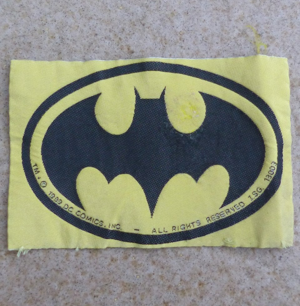 Batman embleem opnaaiembleem 1989 DC Comics, Ophalen of Verzenden, Superheld, Gebruikt, Kleding
