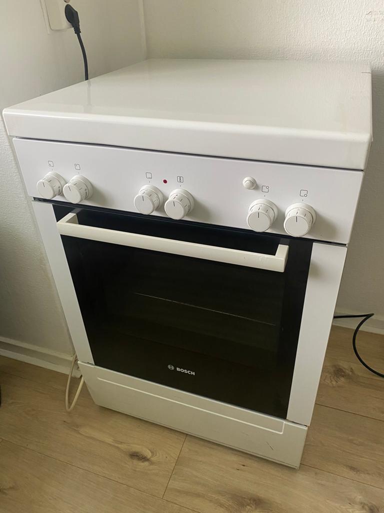 Bosch gasfornuis + elektrische oven, Ophalen, Gebruikt, 4 kookzones, Gas