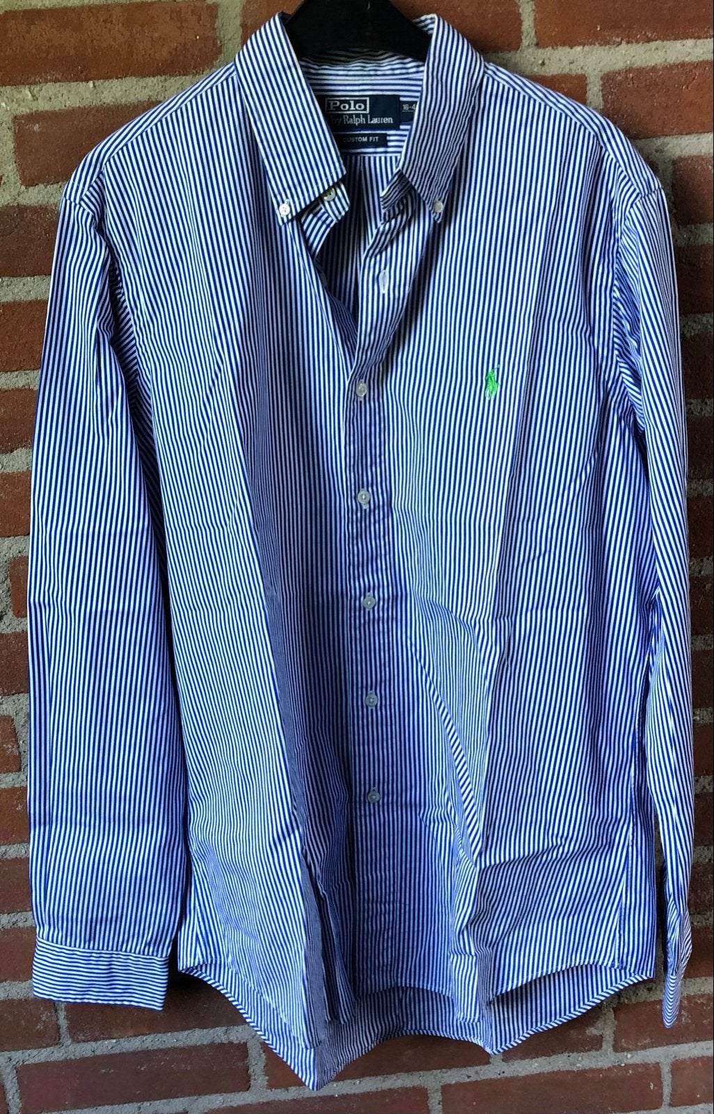 Nieuw Polo Ralph Lauren Custom Fit overhemd Blauw Mt L, Kleding | Heren, Ophalen of Verzenden, Nieuw, Blauw, Halswijdte 41/42 (L)