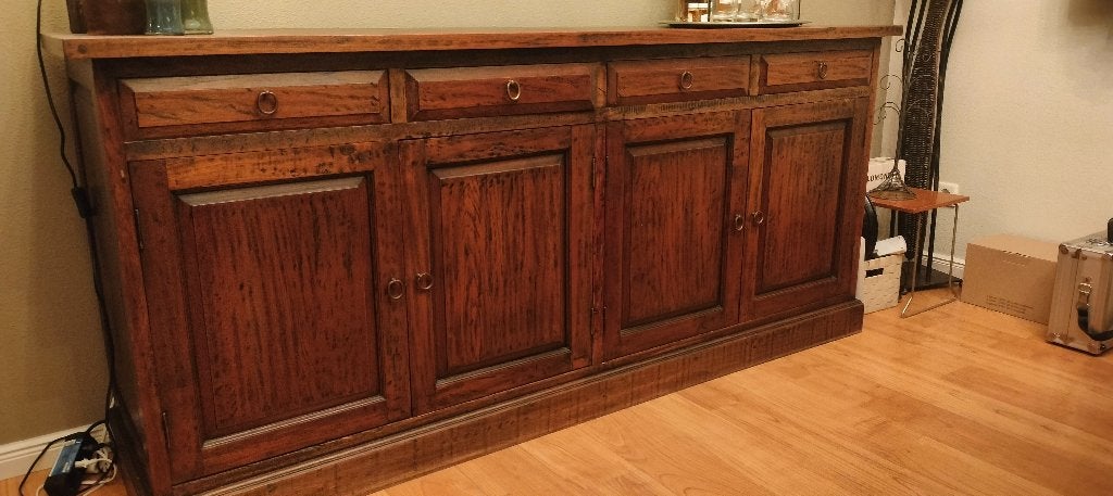 Dressoir in Koloniale stijl, Ophalen, Gebruikt, Met lade(s), 200 cm of meer
