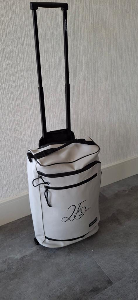 Witte Norländer Trolley Koffer - Zo goed als nieuw, Wieltjes, 20 tot 30 cm, Wit, Minder dan 40 cm