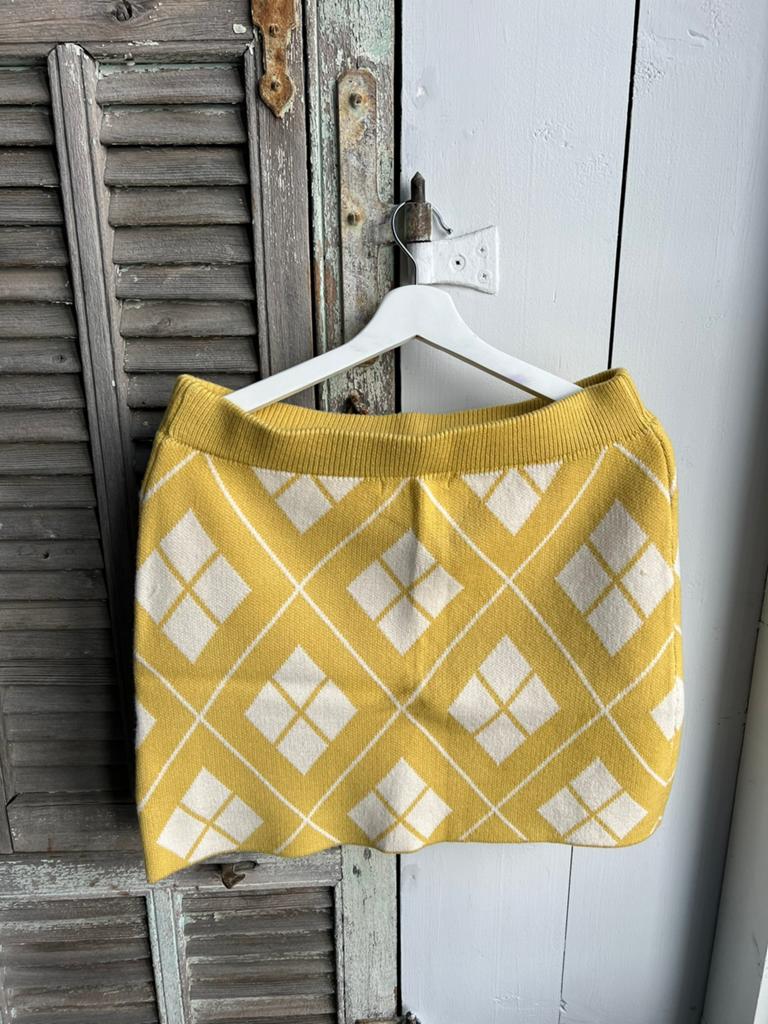 Schitterend NIEUW knitted rokje van GLAMOROUS size 44, Geel, Maat 42/44 (L), Nieuw, Ophalen of Verzenden