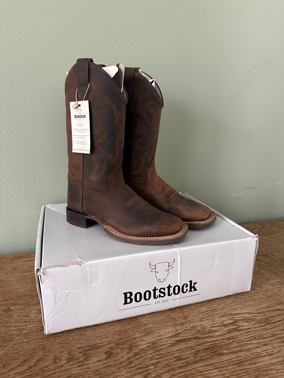 Nieuw - Bootstock Barnwood leren cowboylaarzen maat 36, Dieren en Toebehoren, Ophalen, Nieuw, Dressuur, Schoeisel