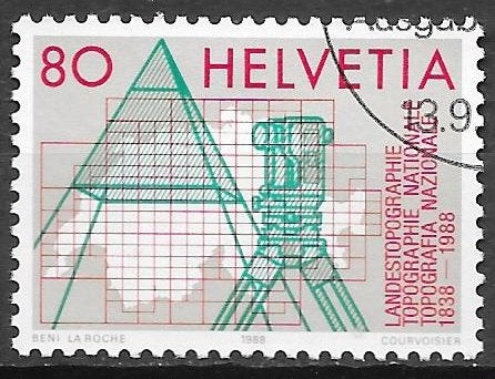 Zwitserland: Mi. 1378 uit 1988, Ophalen of Verzenden, Gestempeld