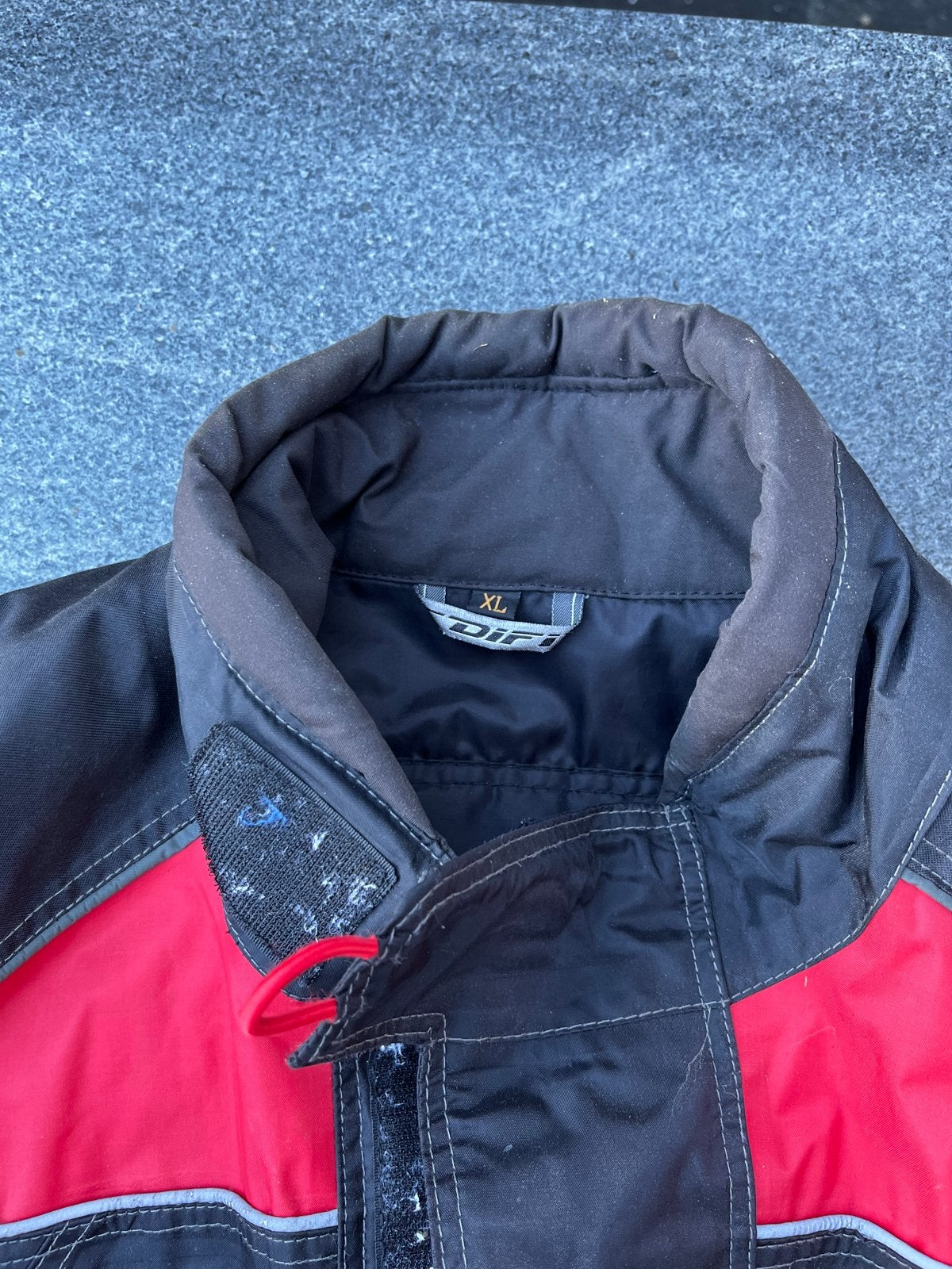 DIFI Heren Motorjas - Zwart/Rood/Grijs - Maat XL, Motoren, Ophalen, Tweedehands, Heren, Jas | textiel