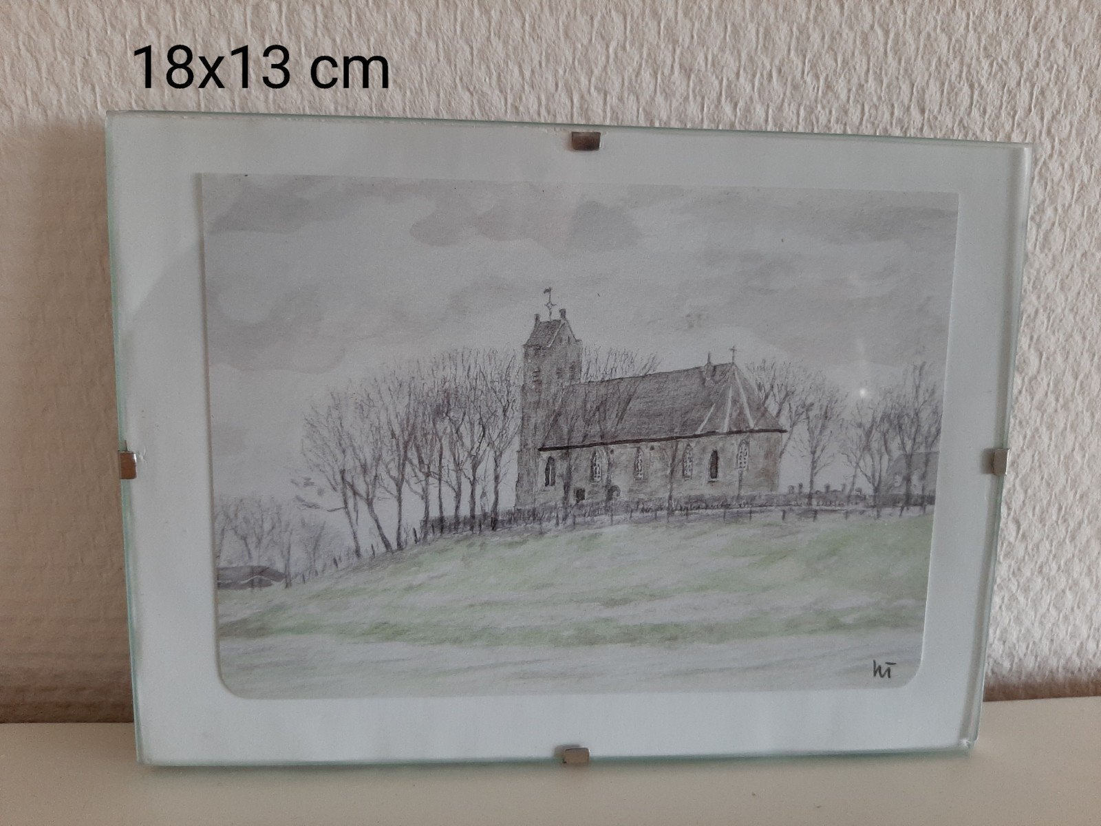 potlood tekening  kerk, Ophalen of Verzenden