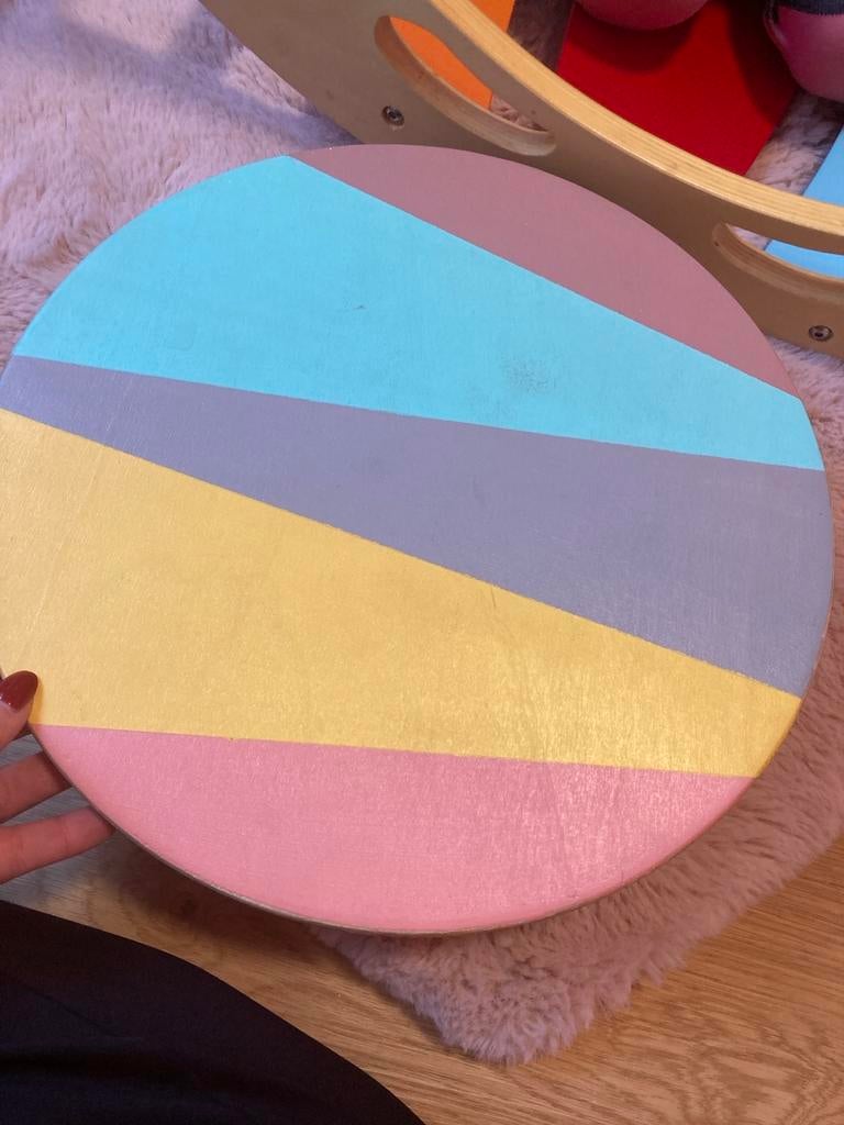 Houten Balance Board - Pastelkleuren, Ophalen, Gebruikt, Jongen of Meisje