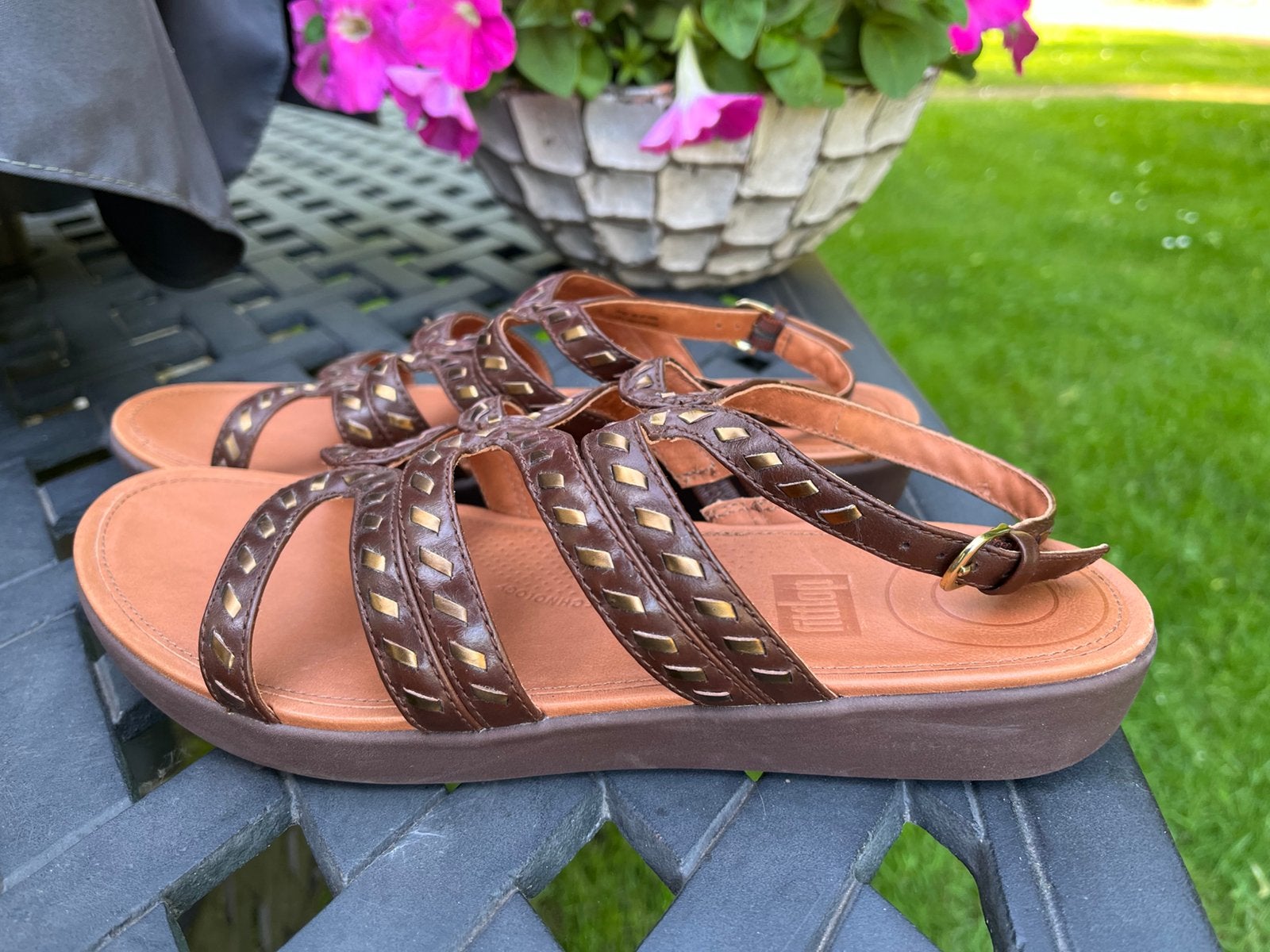 Fitflop Strata Gladiator nieuw leren bruine sandalen maat 39, Bruin, Nieuw, Sandalen of Muiltjes, Ophalen of Verzenden