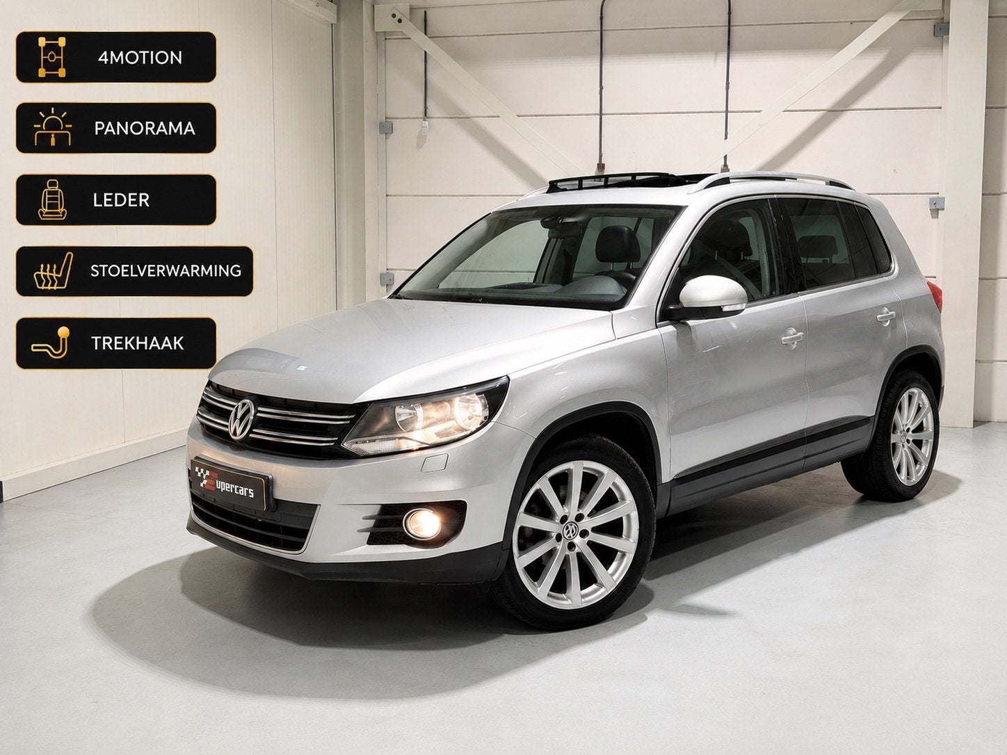 Volkswagen Tiguan 2.0 TSI Sport&Style 4Motion - PANO - LEDER, Auto's, Volkswagen, Automaat, Euro 5, Gebruikt, Zwart