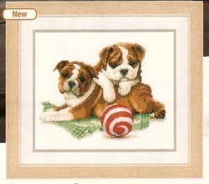 Borduurpakket Bulldog puppies pn0145618, ., Nieuw, Ophalen of Verzenden, .