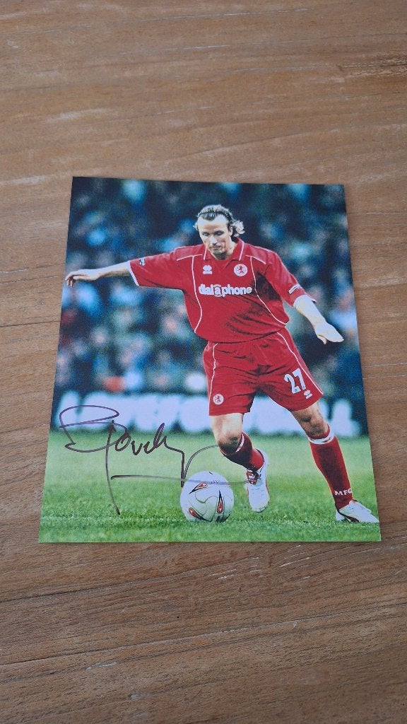 Foto 20x25cm met handtekening Boudewijn Zenden Middlesbrough, Ophalen of Verzenden, Nieuw, Buitenlandse clubs, Overige typen