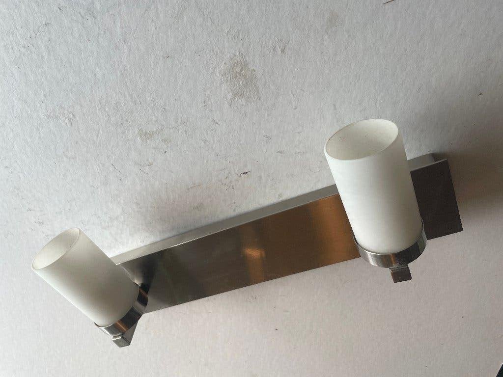 RVS badkamerlamp, Gebruikt, Grijs, E14 (klein), Ophalen of Verzenden