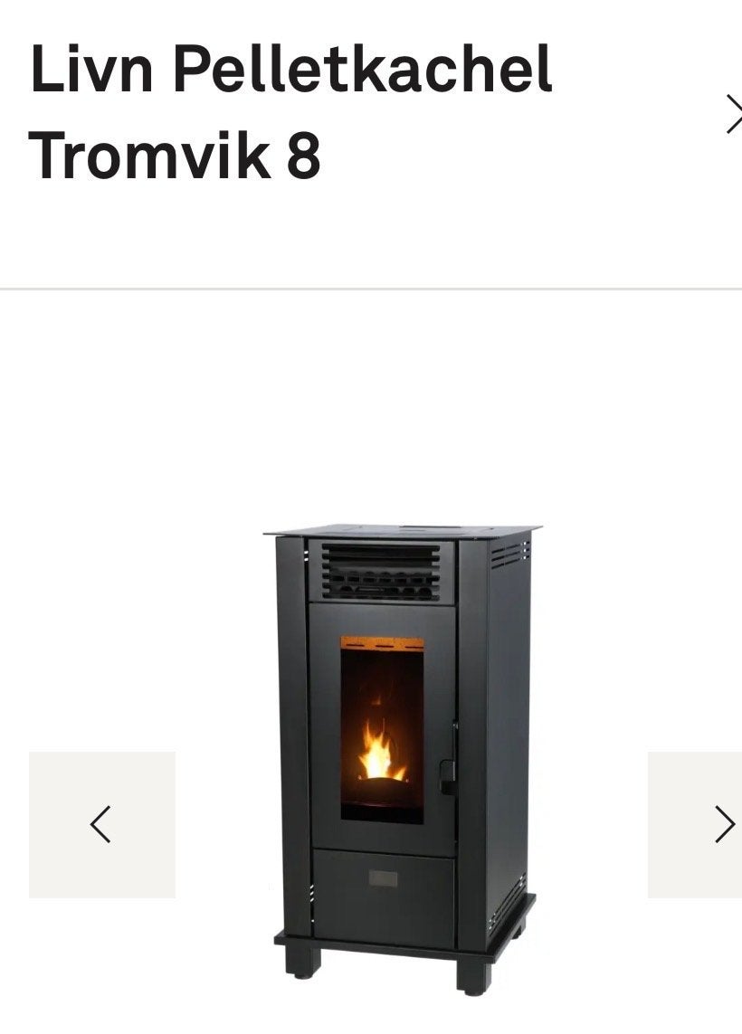 Livn Pelletkachel Tromvik 8 - Nieuw met WiFi en Afstandsbedi, Ophalen, Overige brandstoffen, Nieuw, Pelletkachel
