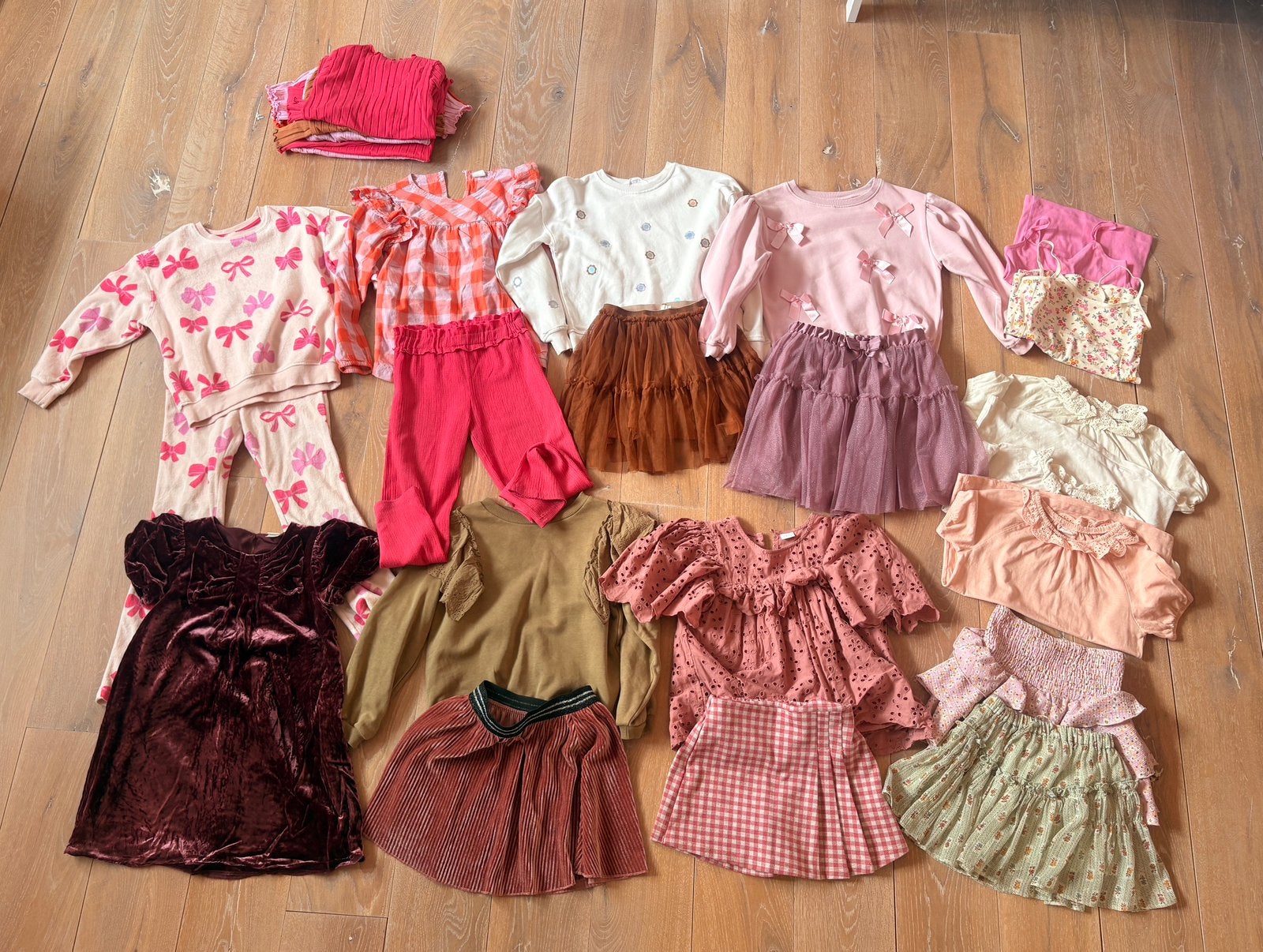 Meisjeskleding pakket maat 122-128 (Hema, H&M, Zara), Ophalen, Gebruikt, Meisje, Setje