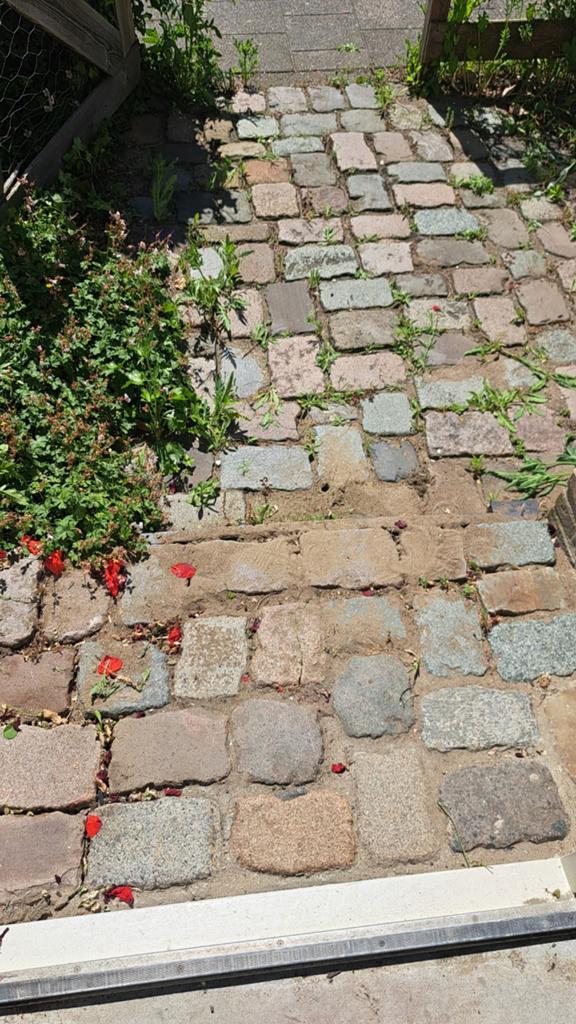 Gebruikte klinkers/bestrating voor tuin of pad, Tuin en Terras, Tegels en Klinkers, Ophalen, Gebruikt, Klinkers, Natuursteen