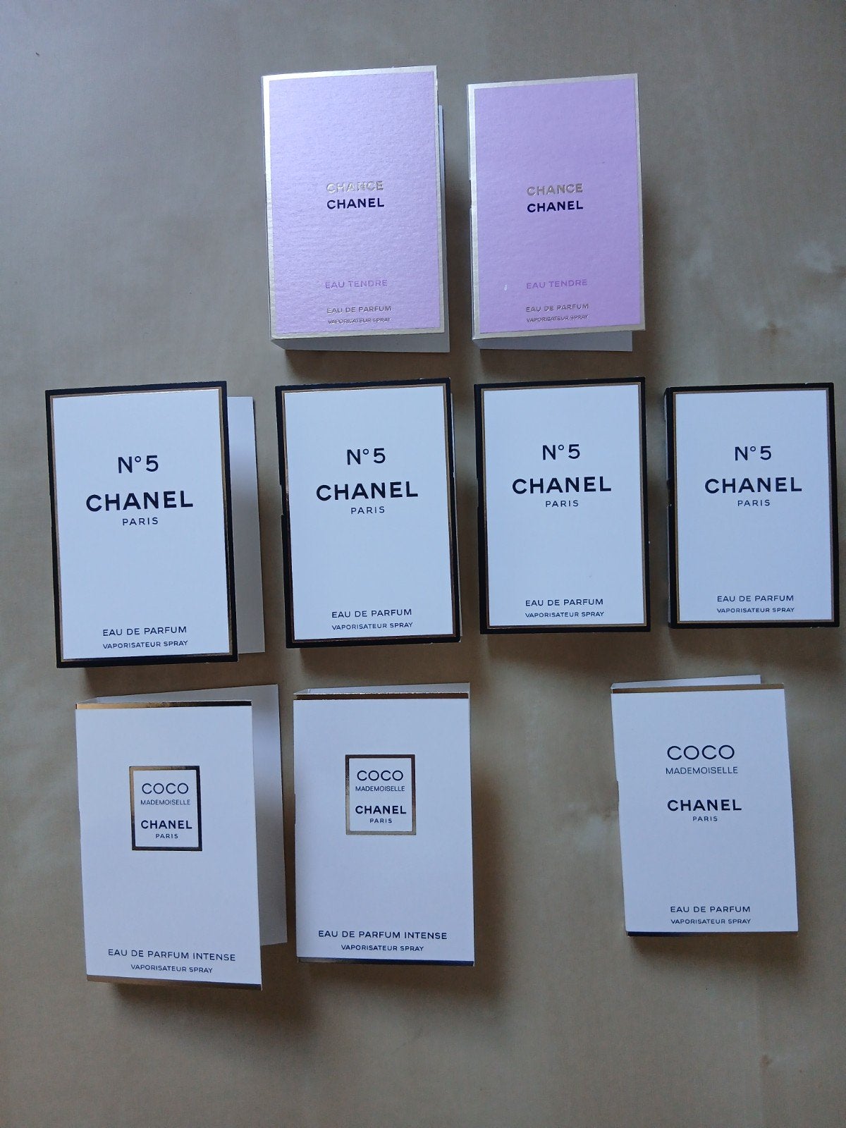 9 proefjes Chanel, Chance, No 5, Coco mademoiselle NIEUW!, Ophalen of Verzenden, Nieuw