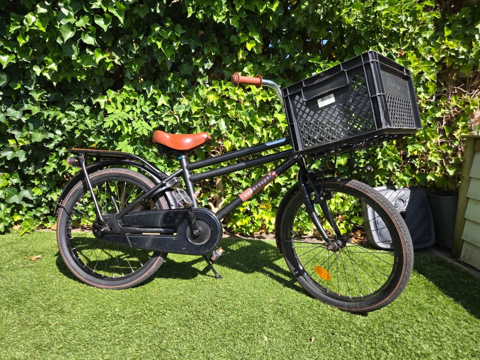 Supersuper 20 inch transportfiets, inclusief kratje., Ophalen, Terugtraprem, Staal, Super Super