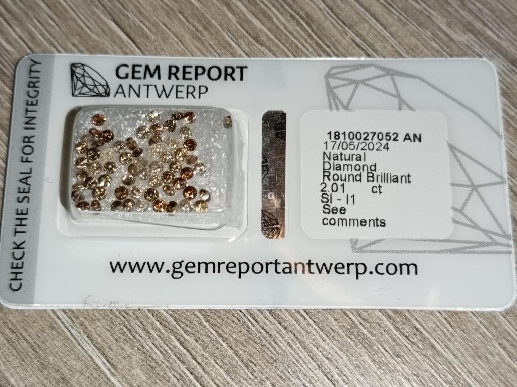 Natuurlijke Diamanten Mix - 2.01 ct - Gem Report Antwerpen, Ophalen, Nieuw