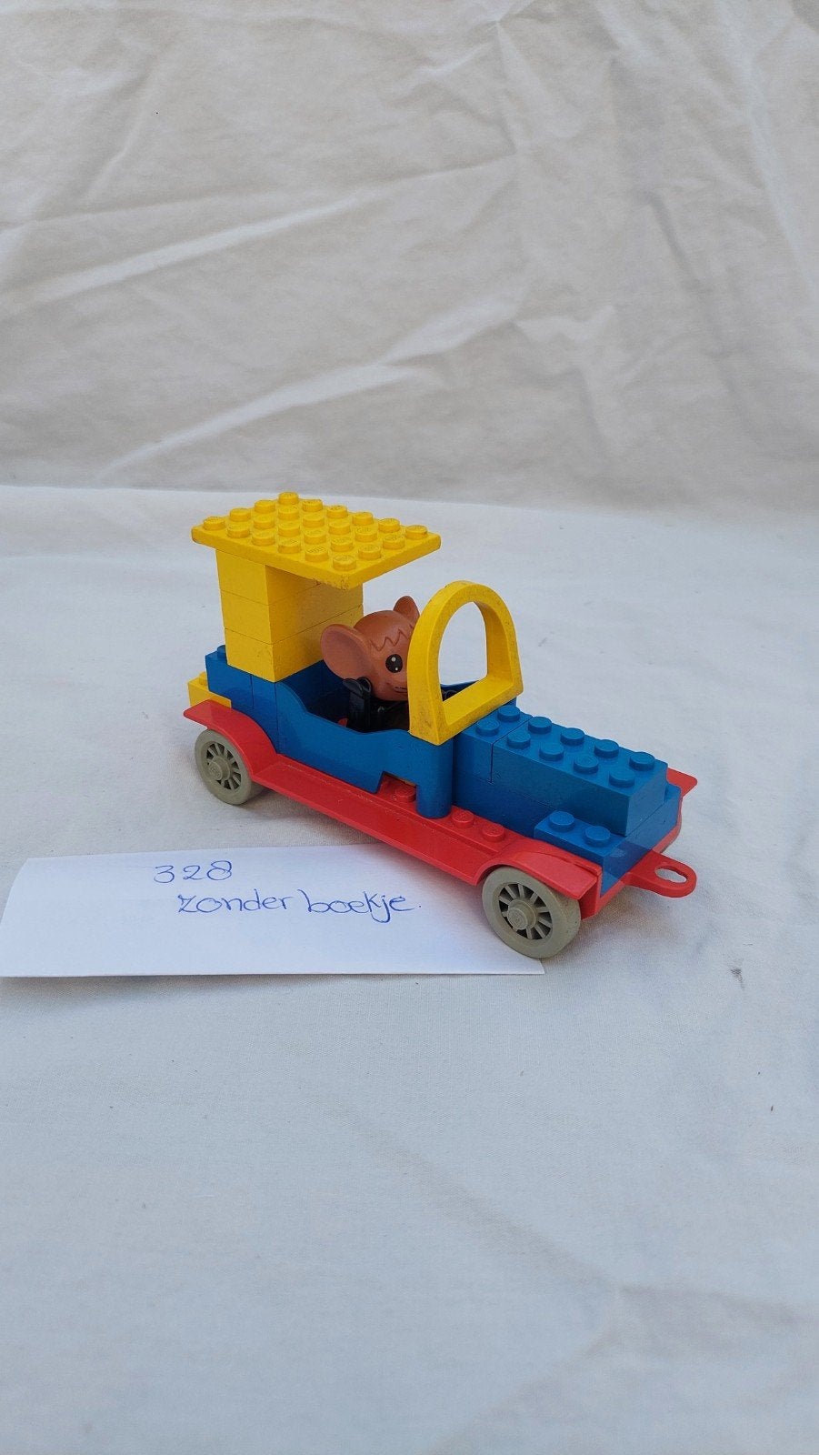 Lego Fabuland 328 Auto met muis figuur, Ophalen of Verzenden, Gebruikt, Overige merken