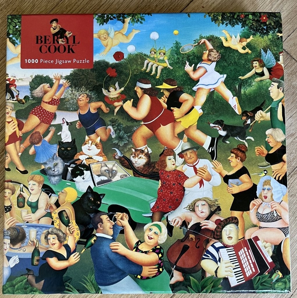 Hele leuke legpuzzel Beryl Cook 1000 stukjes, Ophalen of Verzenden, 500 t/m 1500 stukjes, Zo goed als nieuw