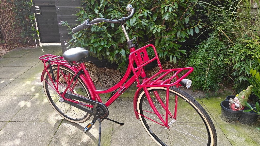 Pointer damesfiets 28” – 3 versnellingen – extra comfortabel, Fietsen en Brommers, Terugtraprem, Gebruikt, (Extra) lage instap