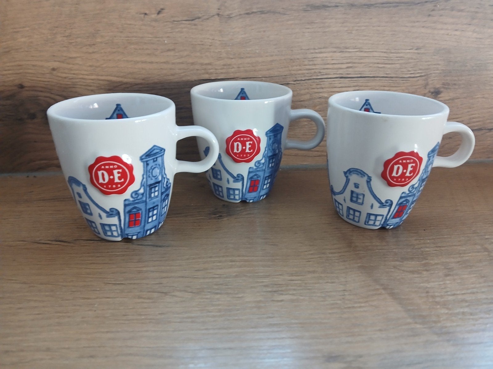 3 D.E. senseo mokken grachtenhuisje Hollandsche Waaren., Overige merken, Ophalen of Verzenden, Zo goed als nieuw, Overige stijlen