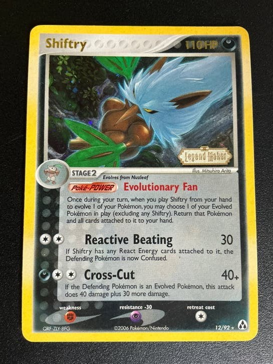 Shiftry 12/92 Holo Rare Pokémon Kaart EX Legend Maker, Ophalen of Verzenden, Gebruikt, Losse kaart, Foil