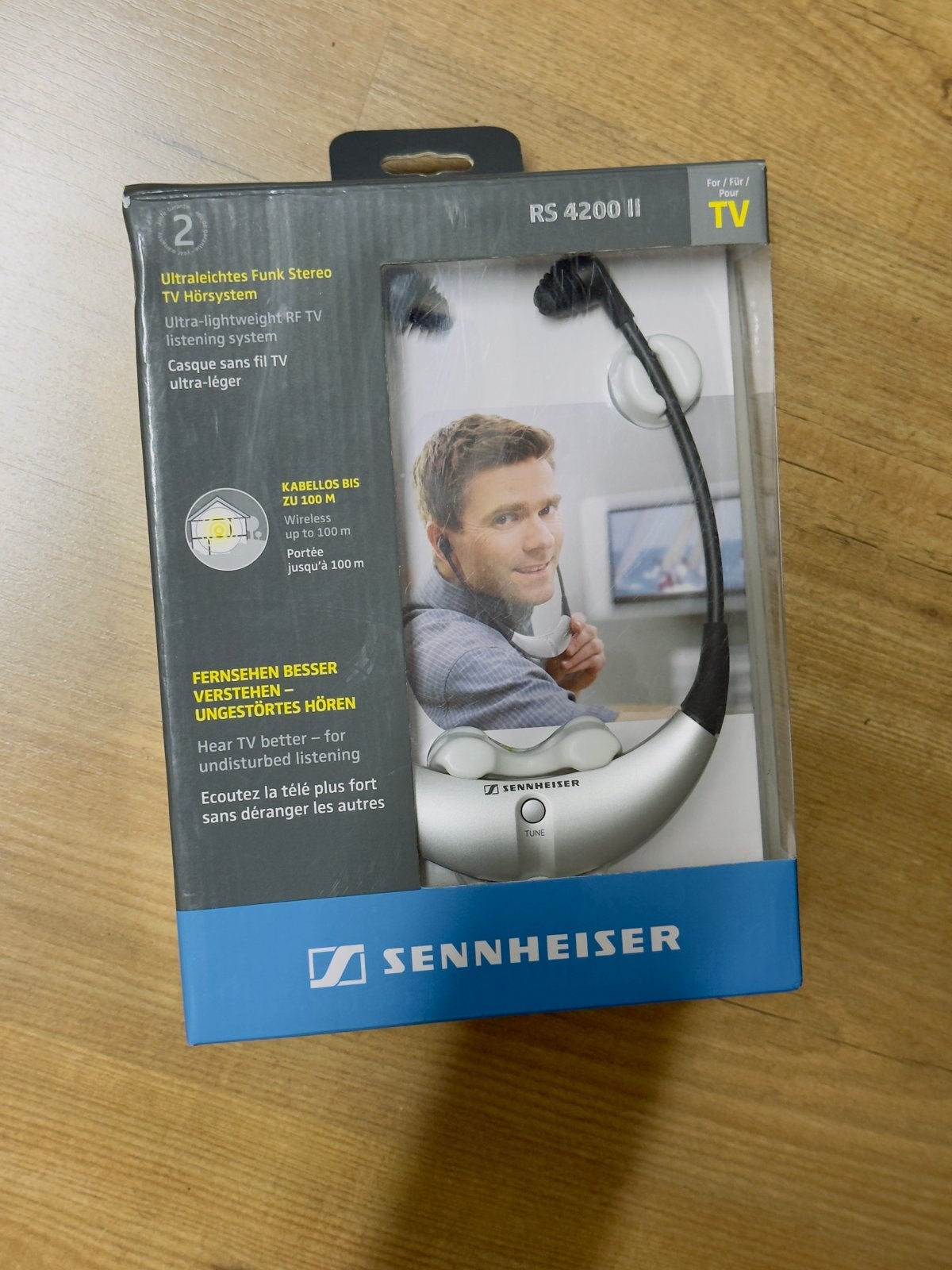 Sennheiser RS 4200 II Draadloos TV Hoorsysteem, Zilver, Sennheiser, Nieuw, Ophalen of Verzenden