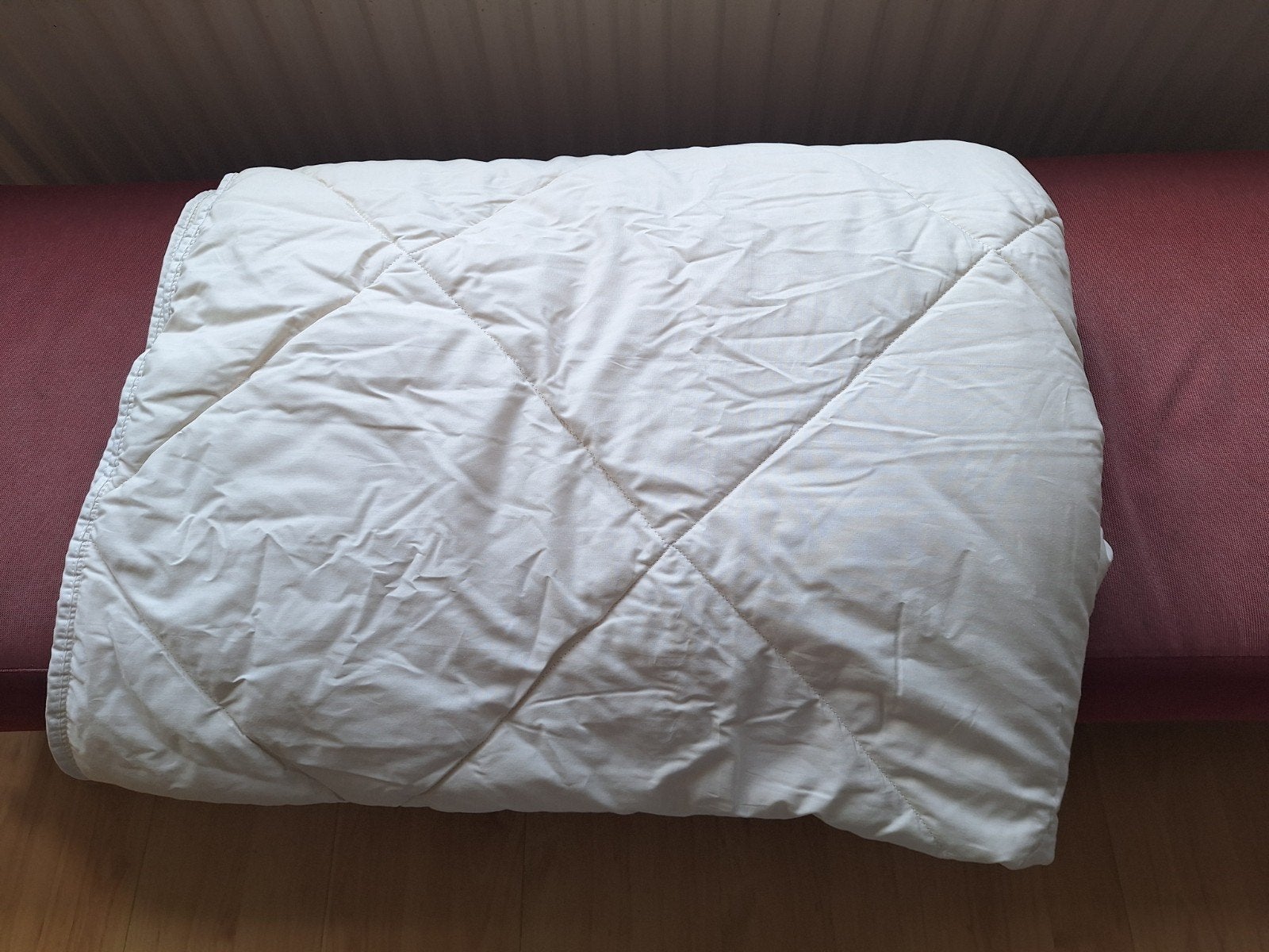 Kayori wasbaar dekbed 2 in 1 Koshu wol -  Nieuw, Eenpersoons, Beige, Nieuw, Ophalen of Verzenden