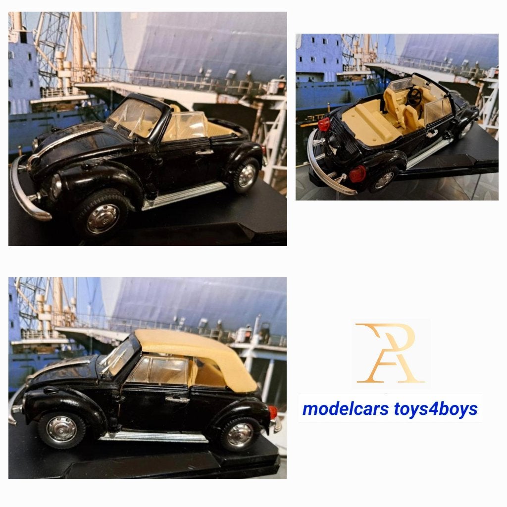 Volkswagen Kever Cabrio Black 1/25, Verzenden, Zo goed als nieuw, Overige merken