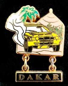 Dakar pin- 2 delig emaille, Verzenden, Nieuw, Transport, Speldje of Pin