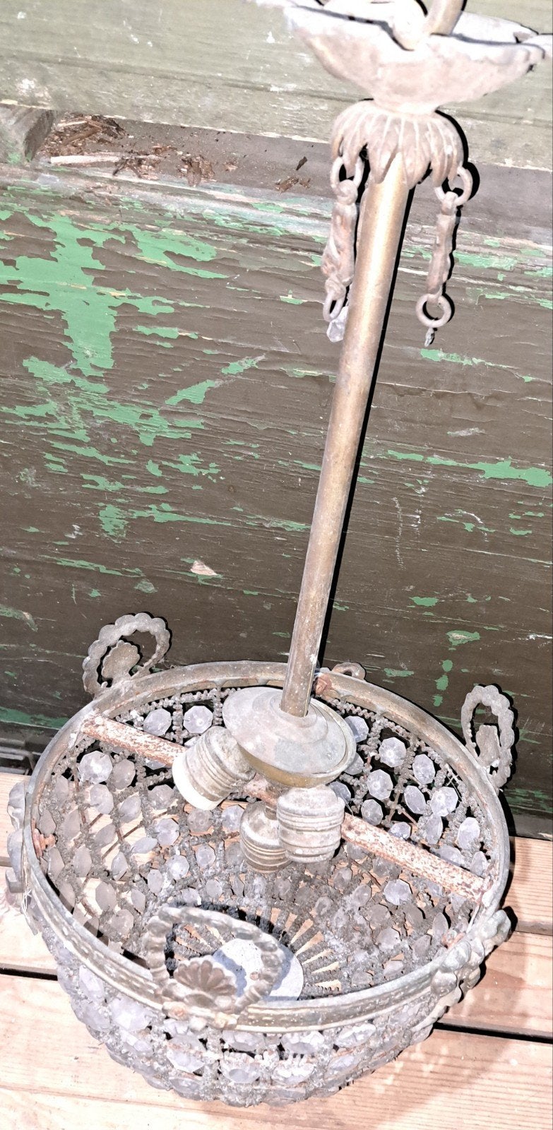 lamp lampen bronzen plafondlamp, Ophalen of Verzenden