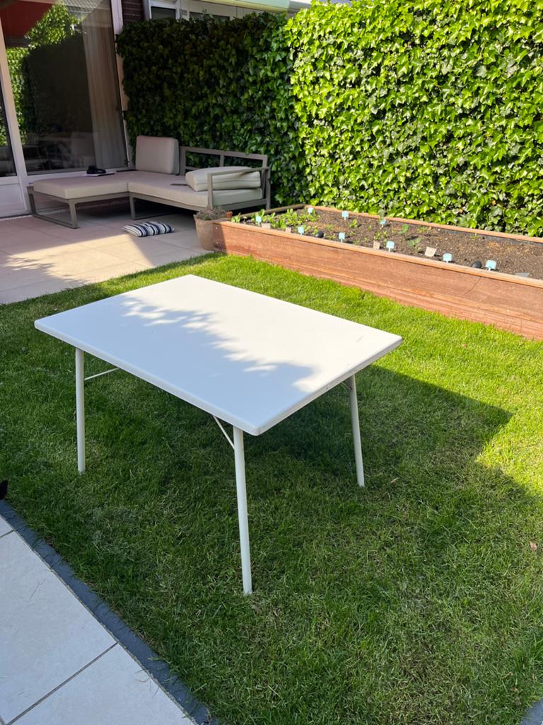 Lage tuintafel - Ideaal voor loungehoek of balkon, Ophalen, Gebruikt, Rechthoekig, Kunststof