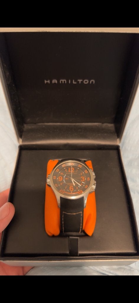 Hamilton Khaki Air Race GMT, Overige merken, Gebruikt, Staal, Polshorloge