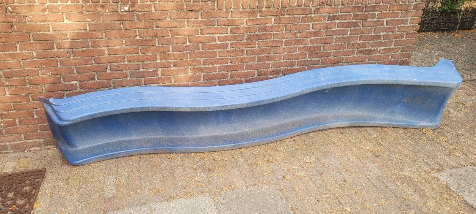 Blauwe glijbaan voor speeltuin of speeltoestel, gratis!, Ophalen, Gebruikt, Glijbaan