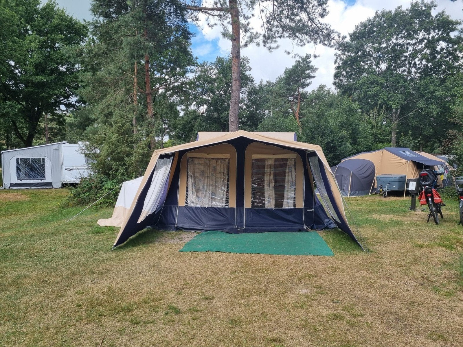 Vouwwagen Trigano Odyssee, Ophalen, Trigano, Blauw, Aanwezig