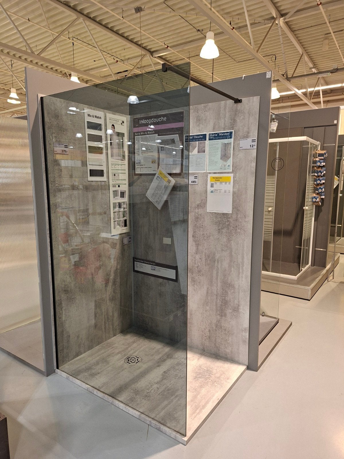 Nieuwe douchewand glaswand getint glas 138x200 cm, Ophalen of Verzenden, Nieuw, Glas, Douche