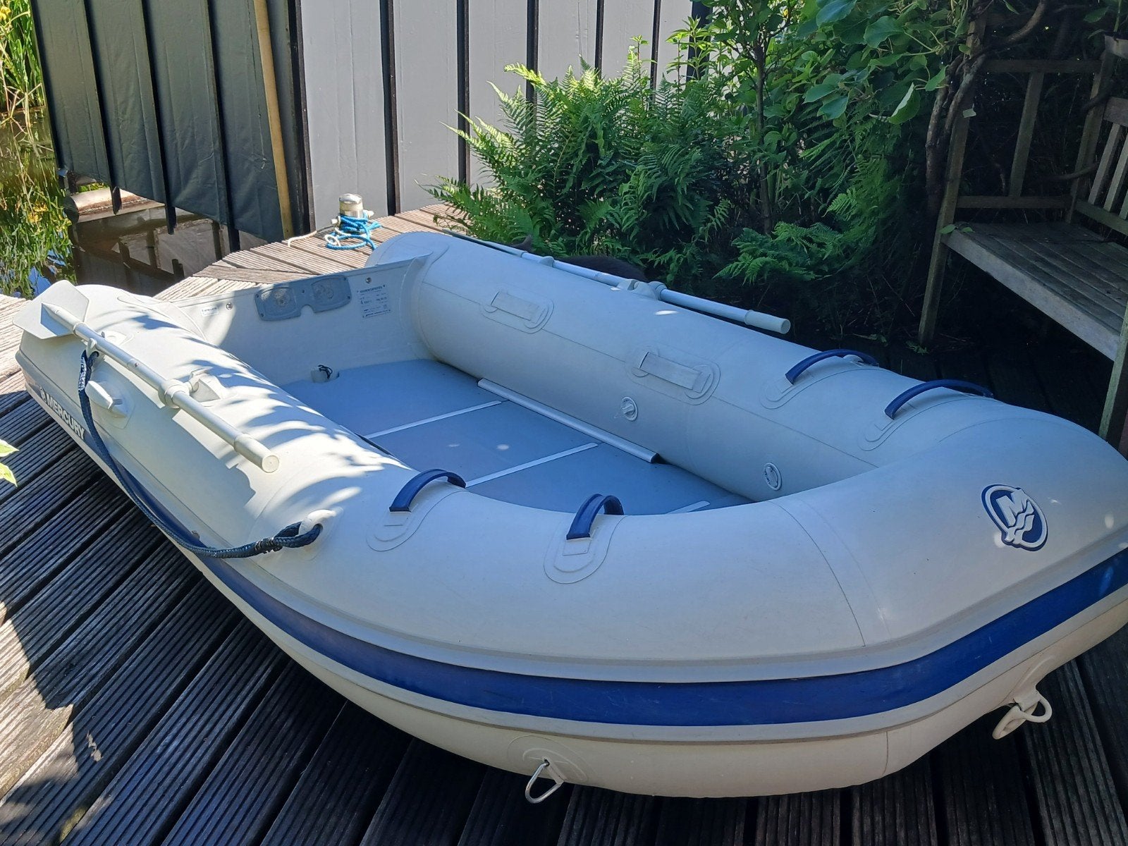 Te koop rubberboot Mercury met Yamaha 4pk 4-takt, Ophalen, Zo goed als nieuw, Mercury
