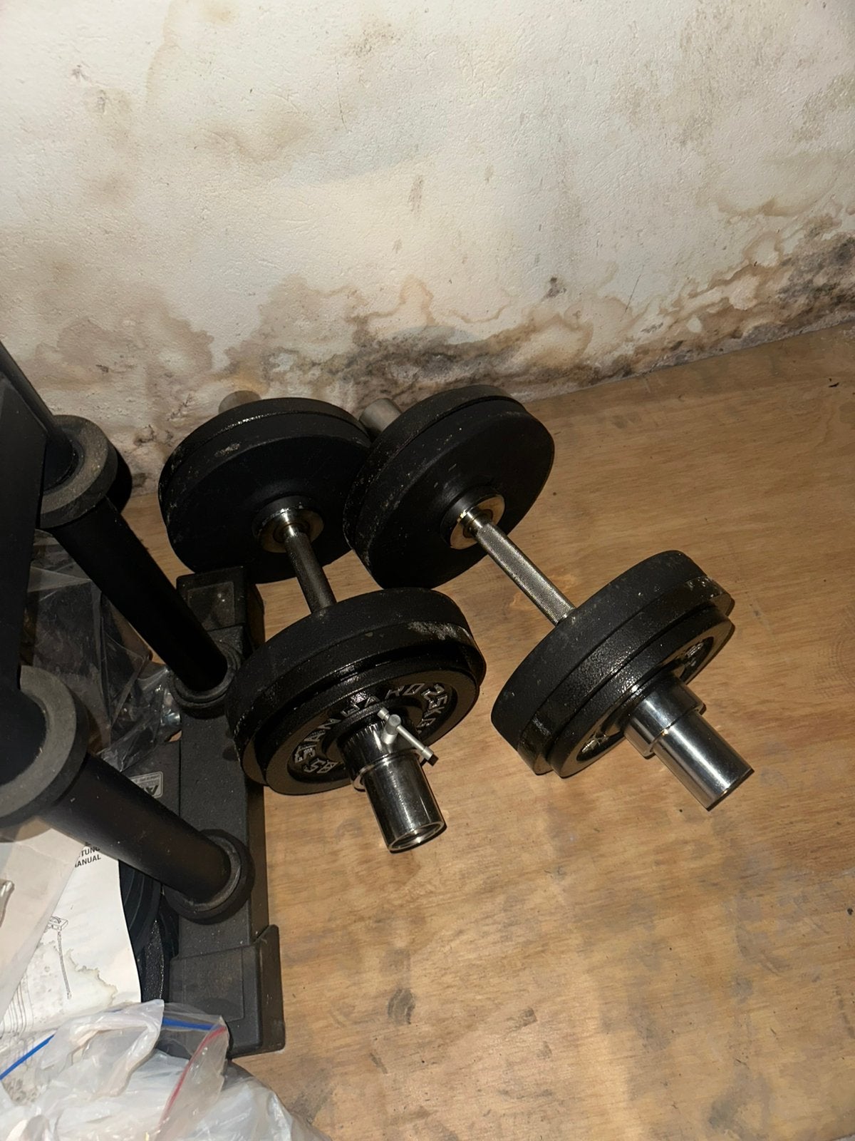 2x Verstelbare Dumbbells, Sport en Fitness, Ophalen, Zo goed als nieuw, Dumbbell
