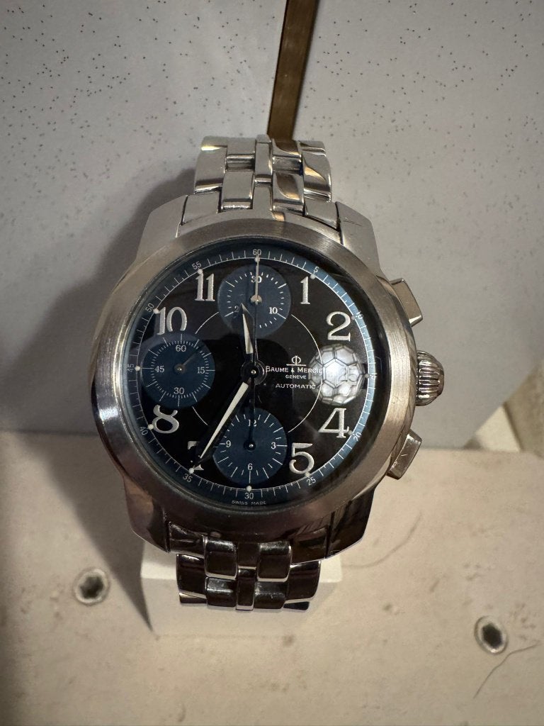 Baume et Mercier horloge Capeland 39mm chrono automaat, Ophalen of Verzenden, Swiss, Www.houseofcoco.nl, Gebruikt