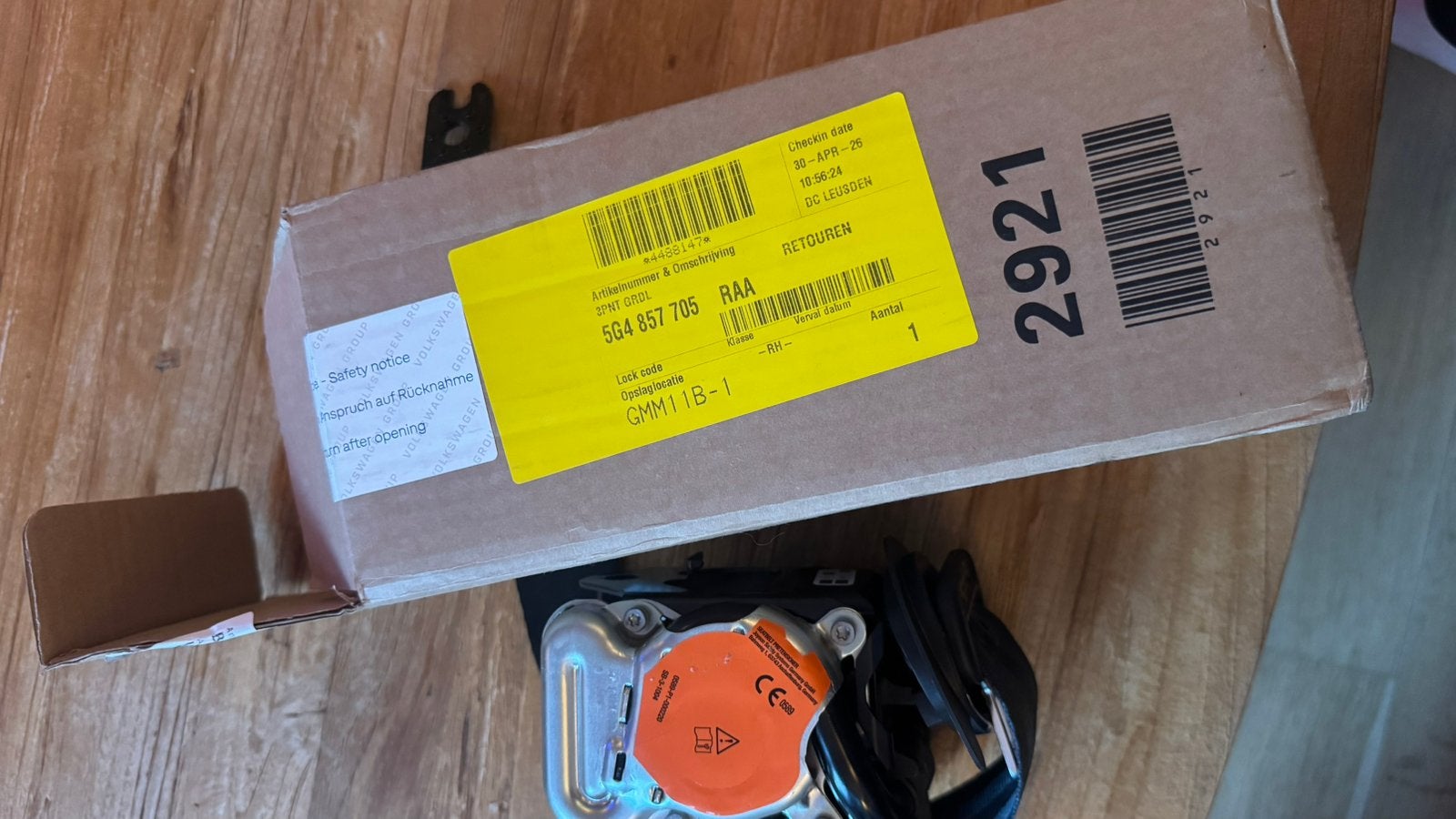 originele vw gordel 5G4 857 705 RAA volkswagen VAG, Ophalen of Verzenden, Nieuw, Volkswagen