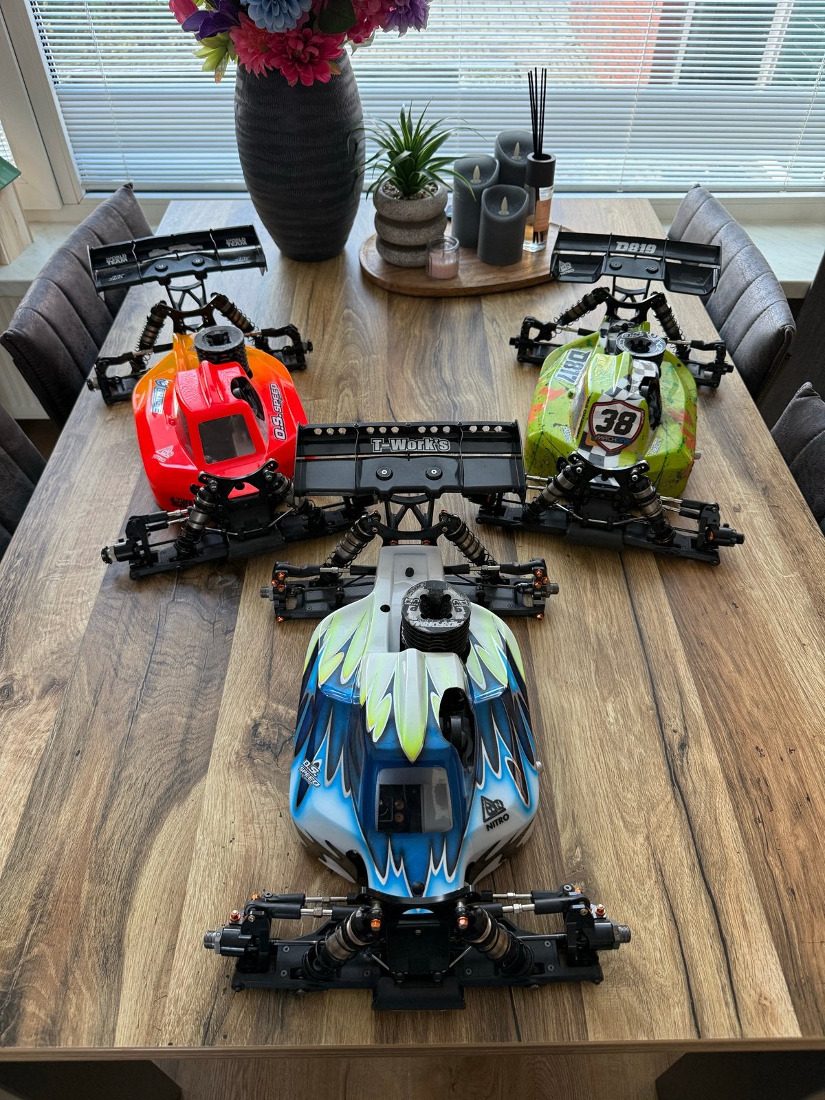 3x HB Racing Nitro Buggy: 2x D819RS, 1x D917 met onderdelen, Hobby en Vrije tijd, Ophalen, Gebruikt, Auto offroad, Nitro