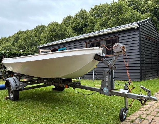 Atlanta kanteltrailer – stalen vlet/boot krijgt u erbij, Watersport en Boten, Ophalen, Minder dan 1500 kg, Gebruikt, Minder dan 6 meter