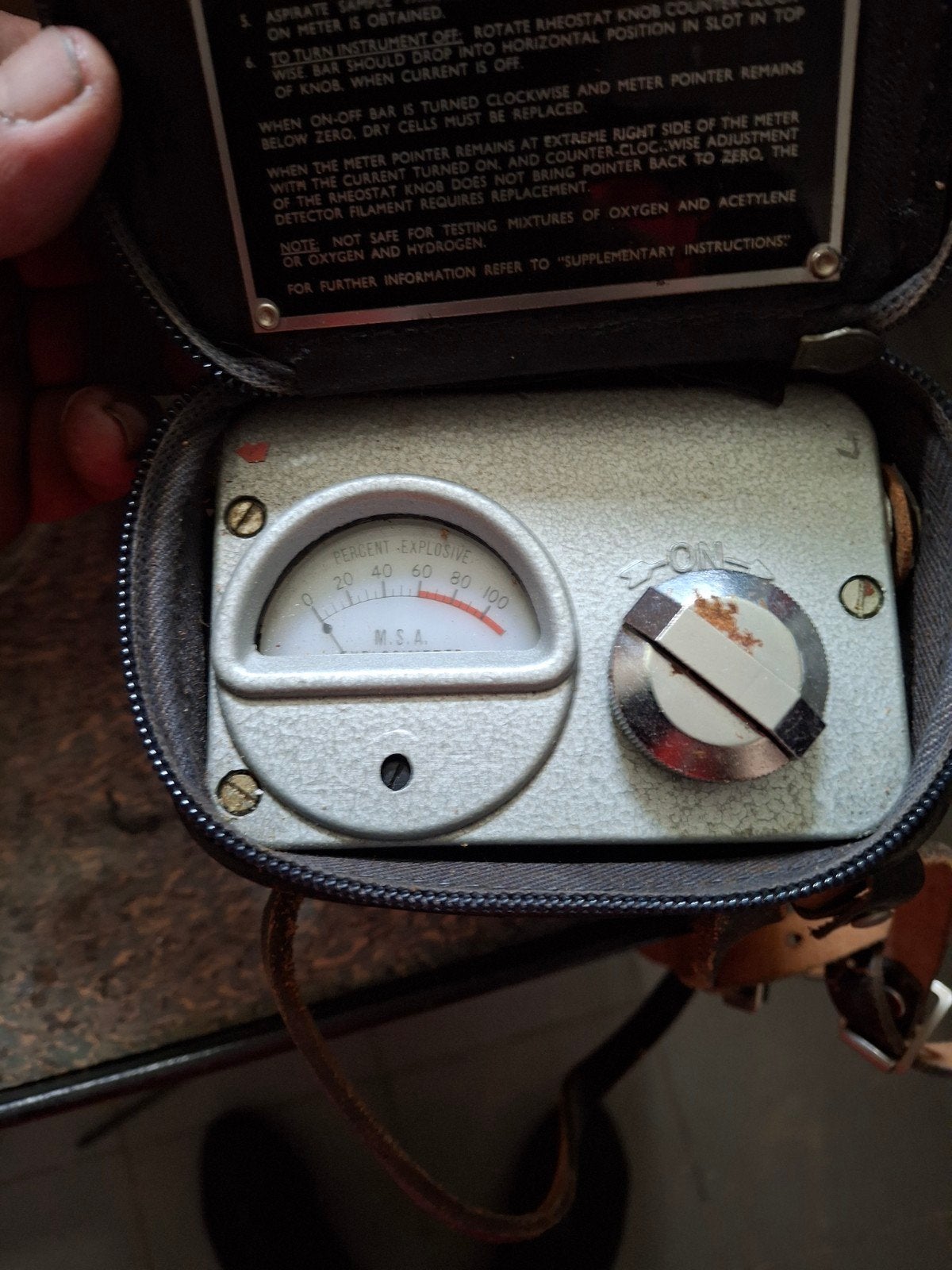 Vintage Explosiemeter MSA in goede staat, Ophalen