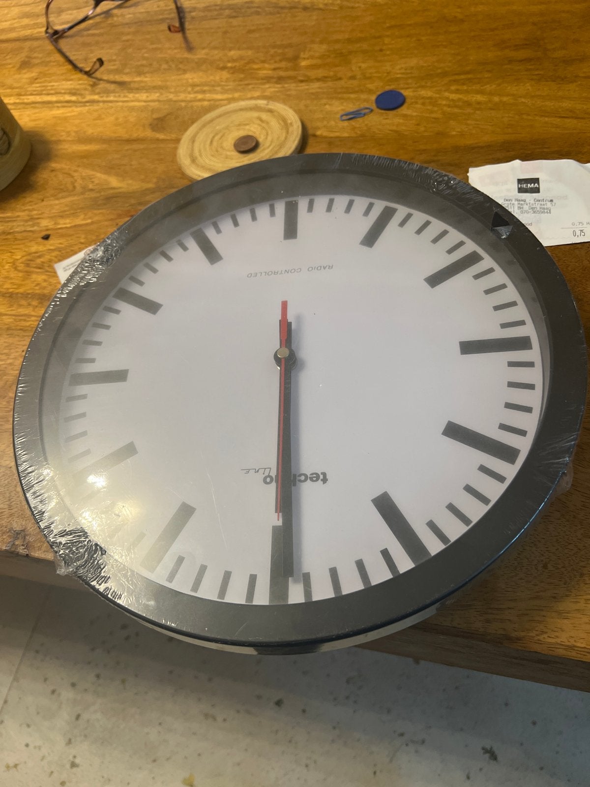 Nieuwe Technoline Radio Controlled Wandklok, Wandklok, Radiogestuurd, Analoog, Nieuw