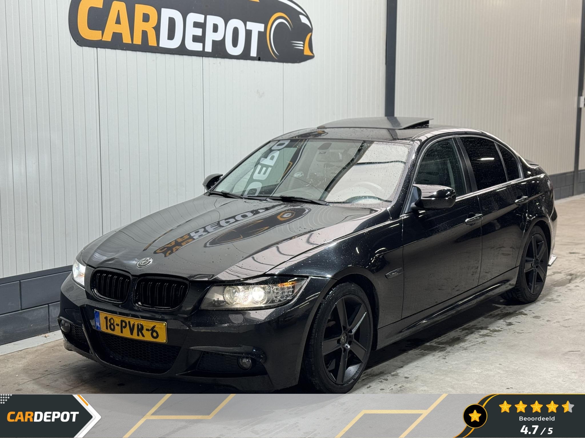 BMW 3-serie 318i Corporate Lease M Line, Auto's, Euro 5, 4 cilinders, Zwart, Origineel Nederlands