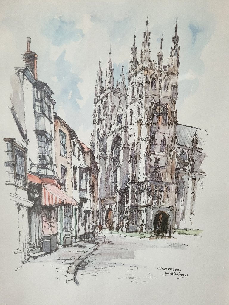 Jan Korthals (1916-1972) Canterbury, Antiek en Kunst, Ophalen of Verzenden