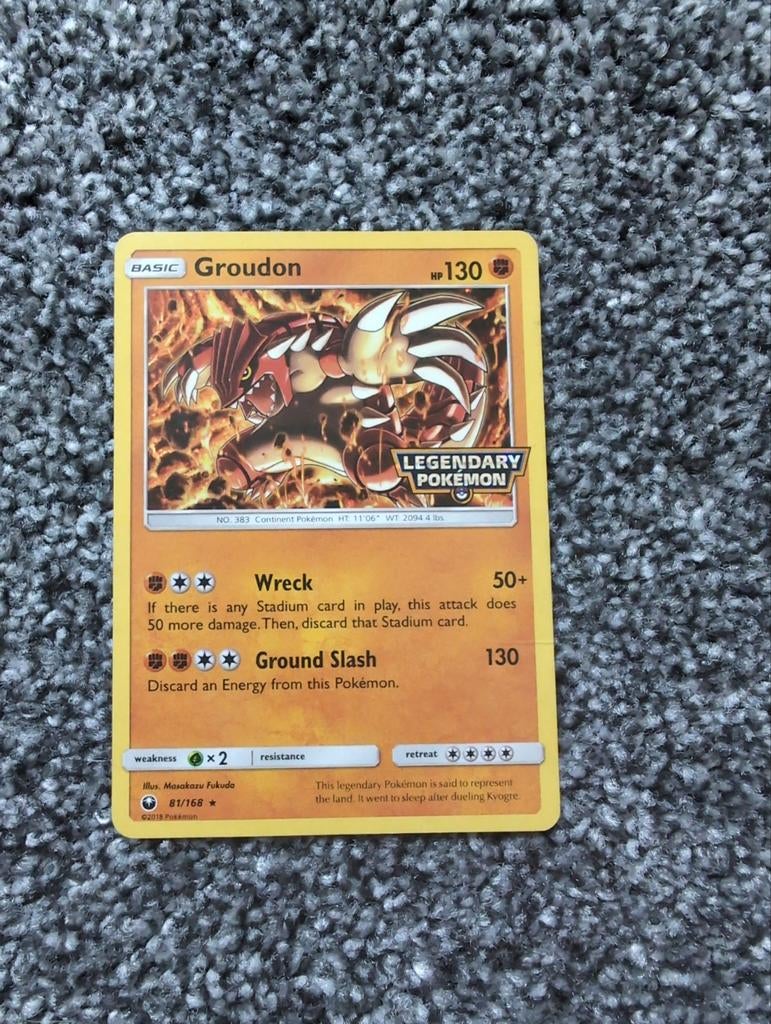 Groudon legendary pokemon stamp, Ophalen of Verzenden, Zo goed als nieuw